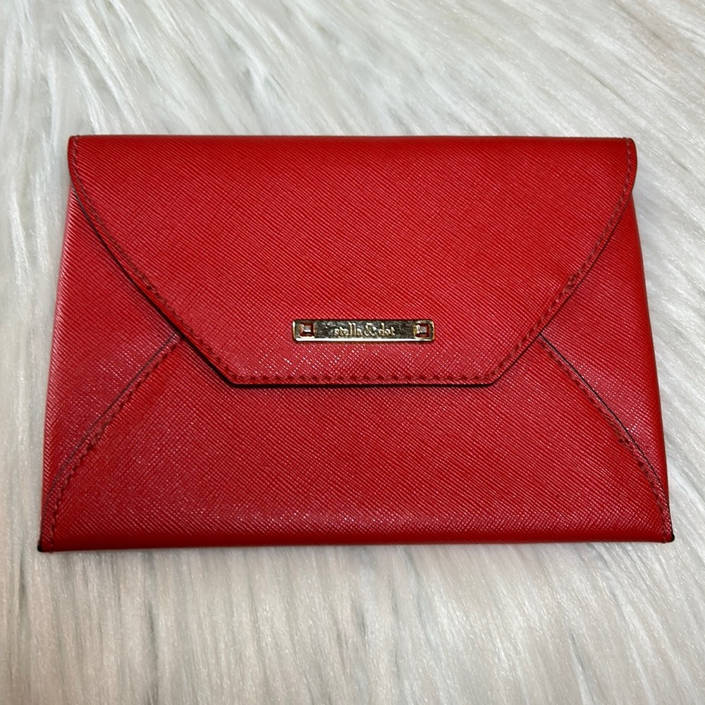 Stella & Dot Envelope Wallet in Fiery Red - EUC